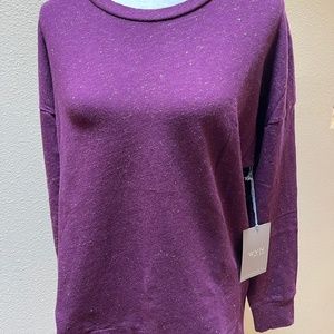 WVN Lay Low Sweatshirt, Potent Purple Metallic Lurex Size Small NEW! Retail: $55
